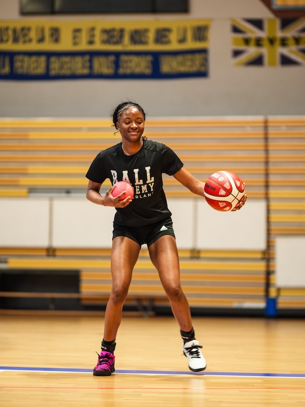 Ball Academy player training with mini ball
