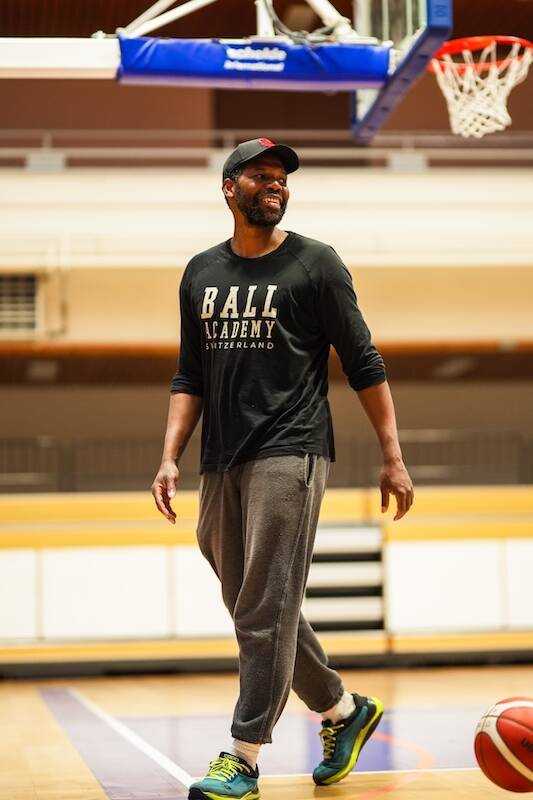 Antoine Gillespie smiling during personal training practice